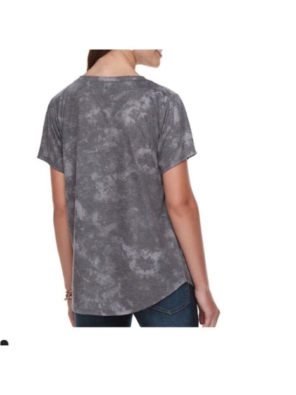 Grayson Threads v neck rounded hem short sleeve tee Woman's size Large - Picture 10 of 15